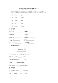 人教版pep小升初英语毕业升学冲刺卷（二）