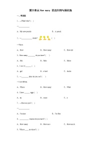 Unit 6 How many_ 语法归纳与强化练(试题)-2021-2022学年英语三年级下册（含答案）