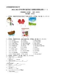 江苏省盐城市新洋实验小学 2021-2022学年译林英语四年级下册期末模拟测试卷（一）