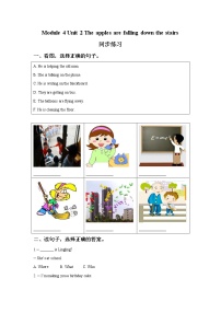 外研版 (一年级起点)六年级下册Unit 2 The apples are falling down the stairs.巩固练习