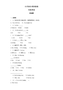 小升初英语知识专项训练（交际与书面表达）-22.交际用语通用版附答案解析