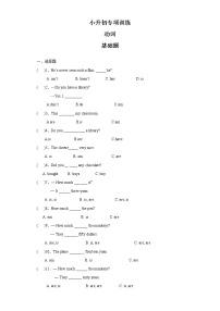 小升初英语知识专项训练（基础知识）-10.动词通用版附答案解析