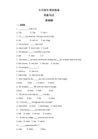 小升初英语知识专项训练（时态与句法）-20.其他句式通用版附答案解析