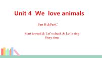 小学英语人教版 (PEP)三年级上册Unit 4 We love animals Part B背景图ppt课件