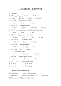 小升初英语--一般过去时练习题-通用（无答案）