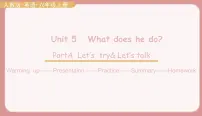 人教版 (PEP)六年级上册Unit 5 What does he do? Part A课文配套ppt课件