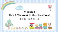 小学外研版 (一年级起点)Unit 1 We went to the Great Wall.背景图课件ppt