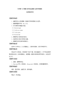 小学英语清华大学版二年级上册Unit 1 The English letters优秀教学设计