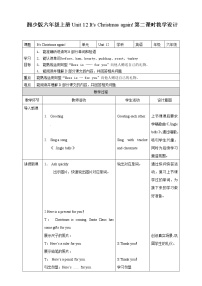 2020-2021学年Unit12 It's Christmas again!精品第二课时教案设计