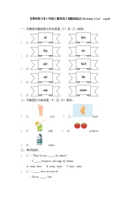 小学英语人教版 (新起点)三年级上册Revision 1课时练习