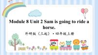 小学外研版 (三年级起点)Module 8Unit 2 Sam is going to ride horse.教案配套ppt课件