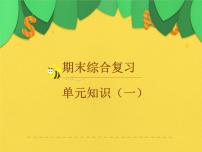 人教版三年级起点小学英语四年级上册（PEP义务教育版）期末综合复习——单元知识（一）  课件