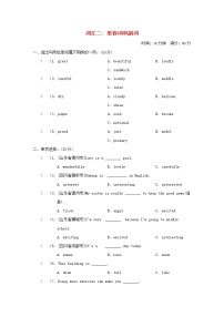 2022小升初英语专项突破卷词汇二形容词和副词外研版三起