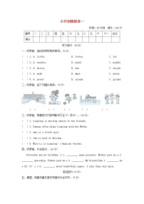 2022小升初英语模拟卷一外研版三起