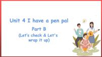 小学英语人教版 (PEP)六年级上册Unit 4 I have a pen pal Part B教学演示课件ppt