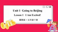 小学英语冀教版 (三年级起点)五年级下册Lesson1 I Am Excited!集体备课ppt课件