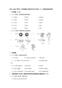 2021-2022学年广东省湛江市雷州市六年级（上）期末英语试卷