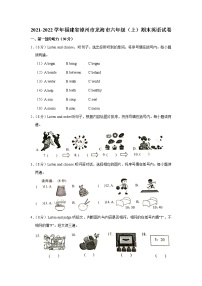 2021-2022学年福建省漳州市龙海市六年级（上）期末英语试卷