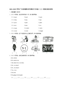 2021-2022学年广东省揭阳市空港区六年级（上）期末英语试卷