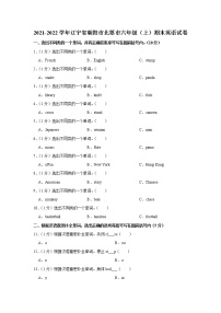 2021-2022学年辽宁省朝阳市北票市六年级（上）期末英语试卷