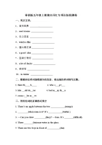 【期末句型】译林版(三起)-五年级上册英语期末专项训练(含答案)