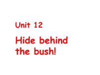 小学英语Unit 12 Hide behind the bush!课文内容ppt课件