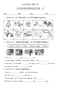 广东省广州市海珠区2022-2023学年五年级上学期期末英语试题