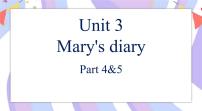 外研剑桥版六年级下册Unit 3 mary's diary优秀课件ppt