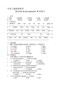 五年级英语下册Unit5 At the weekend 练习 (含答案）沪教牛津版（深圳用）