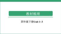 小学毕业英语总复习（小升初)人教版（教材梳理+跟踪练习）四年级下册Unit 1~3（课件）