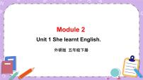 外研版 (三年级起点)五年级下册Unit 1 She learnt English.获奖课件ppt