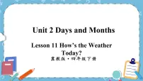 小学英语Lesson 11 How's the Weather Today?精品ppt课件