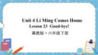 英语六年级下册Lesson 23 Good-bye!一等奖ppt课件