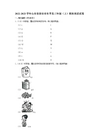 山东省泰安市东平县2022-2023学年三年级上学期期末英语试卷