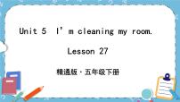 英语五年级下册Unit 5 I’m cleaning my room.Lesson 27优质课件ppt