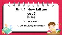 人教版 (PEP)六年级下册Unit 1 How tall are you? Part A课堂教学ppt课件