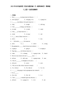 2023年小升初英语+语法专题突破-一般将来时+译林版（三起）