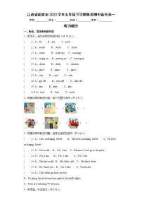 江苏省南京市2023学年五年级下学期英语期中备考卷一