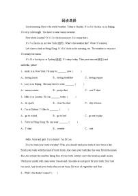小学四年级英语阅读理解专项训练