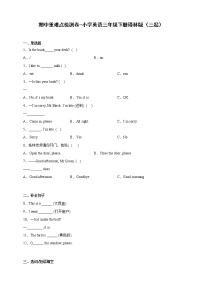 译林版三起小学英语三年级下册期中检测卷1（含答案）