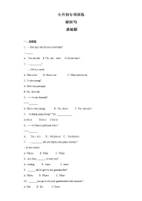 小升初英语专项训练30疑问句