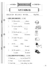 （2023春）外研版英语三年级下册-教育世家状元卷_句型专项测试卷