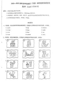 深圳市龙岗区石芽岭学校2022-2023学年五年级下学期期中英语学科素养形成练习