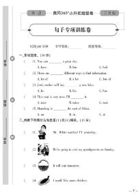 小升初-英语-超级卷-句子专项训练卷