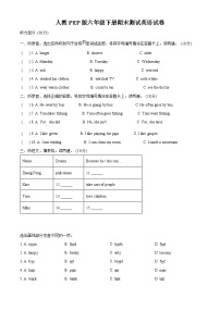 【小升初真题卷】2021-2022学年广东省阳江地区人教PEP版六年级下册期末测试英语试卷（原卷版+解析版）