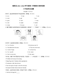 【小升初真题卷】2021-2022学年陕西省榆林市府谷县人教PEP版六年级下册期末考试英语试卷（原卷版+解析版）