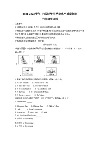 【小升初真题卷】2021-2022学年陕西省西安市西咸新区泾河新城陕旅版（三起）六年级下册期末测试英语试卷（原卷版+解析版）