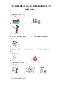 【小升初模拟卷】2022-2023小升初英语冲刺模拟试卷（三） 外研版（三起）