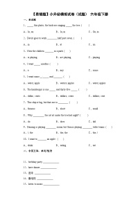 【易错题】小升初模拟试卷（试题）外研版（三起）英语六年级下册