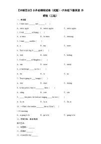 小升初模拟试卷（试题）外研版（三起）英语 六年级下册